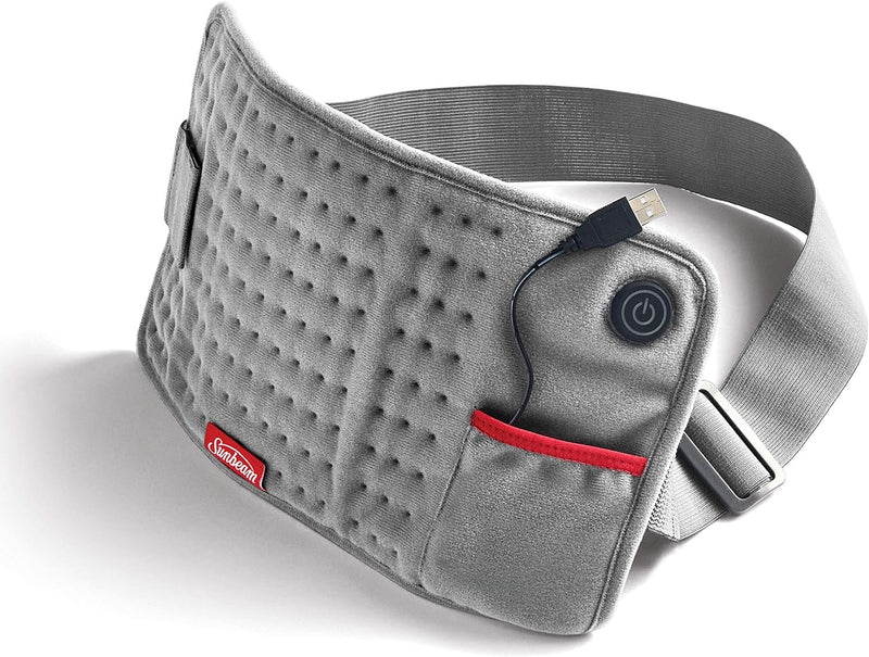 SUNBEAM GoHeaT USB Powered Heating Pad 2142962 - Gray - Like New