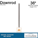 Minka-Aire 36 Inch Ceiling Fan Downrod - Oil Rubbed Bronze - DR536-ORB - Brand New