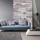 Dundee Deco AZ-B2602B Distressed Stone Grey/Slate Peel and Stick Wallpaper - Brand New