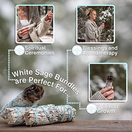 20 JL Local White Sage Smudge Sticks 4" Each Sustainably Grown - Like New