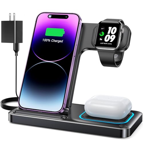 DUMTERR CHARGING STATION FOR MULTIPLE DEVICES 3 IN 1 W342 - BLACK - Like New