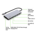 BELKIN 7-IN-1 USB-C HUB MULTIPORT ADAPTER DONGLE 4K 60HZ HDMI 100W POWER - GRAY - Like New