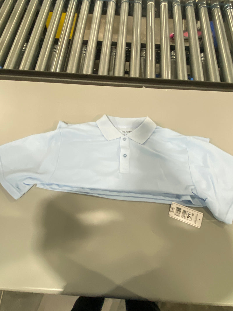 POLO AVENUE MEN'S - SIZE: MEN 3XL - LIGHT BLUE - Brand New