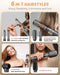 IBAYS HAIR DRYER BRUSH 6 IN 1 HOT AIR STYLER, 110,000 RPM, CURLING - BLACK - Like New