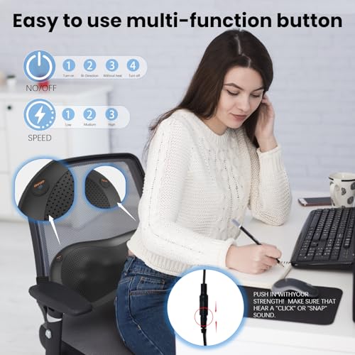 MASSAGEASE ADJUSTABLE NECK-SHOULDER MASSAGE PILLOW MAGIC STRAP - BLACK - Like New