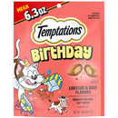 Temptations Birthday Crunchy Cat Treats, Lobster & Beef, 6.3 oz, 10 Pack - Brand New