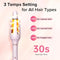 HAHAHOPE AUTOMATIC CURLING IRON ROTATING CURLING WAND 2 BARREL SIZES - PINK - Like New