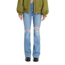 S117407 LEVI'S W28/L32 WOMEN'S 726 HIGH RISE FLARE JEANS LETS TALK BLUE 28X32 - Like New