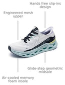 MD-150510 SKECHERS GLIDE-STEP ALTUS HANDS FREE SLIP-INS - SIZE 9.5 - WHITE MULTI - Like New