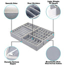 JUQLQUJ Set of 4 Foldable Underwear Organizer Drawer Organizer for Clothes Gray - Like New