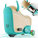 GYROOR GNU KIDS ELECTRIC RIDE-ON CAR WITH FLASHING WHEELS 2-IN-1 RIDE-ON - BLUE - Like New