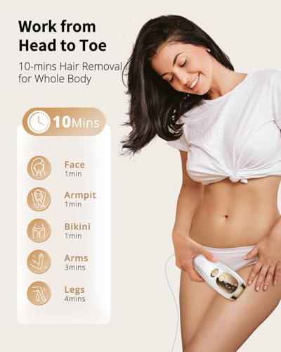 UENMOON Laser Hair Removal for Women & Men IPL Hair Removal, D-1189 - WH/GOLD - Like New