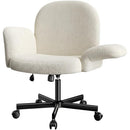 Marsail Criss Cross Office Chair, Adjustable Armrests & Wheels, Vanity Chair - Like New