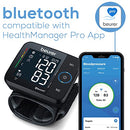 BEURER WRIST BLOOD PRESSURE MONITOR, BLUETOOTH,IRREGULAR,MEMORY, BC54 - BLACK - Like New