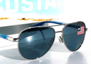 COSTA Del Mar PELI FREEDOM SERIES - 06S4002 - Grey Mirror 580P/Shiny Silver - Like New