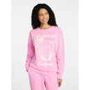NO BOUNDARIES GRAPHIC CREWNECK SWEATSHIRT WOMEN'S SIZE MEDIUM - PINK - Brand New