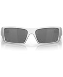OAKLEY GASCAN SUNGLASSES SILVER FRAME, PRIZM BLACK POLARIZED LENSES, 60-15-128 - Like New