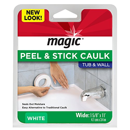 Magic Tub and Wall Peel and Caulk Strip 1-5/8 Inch x 11 Feet - White - Like New