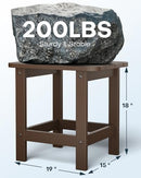 Upstreman Home Adirondack Side Table, 19" x 15" x 18" HIPS T1 Max - Coffee - Like New