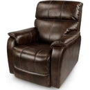 QOMOTOP OVERSIZED VEGAN LEATHER ROCKING RECLINER - BROWN - Like New