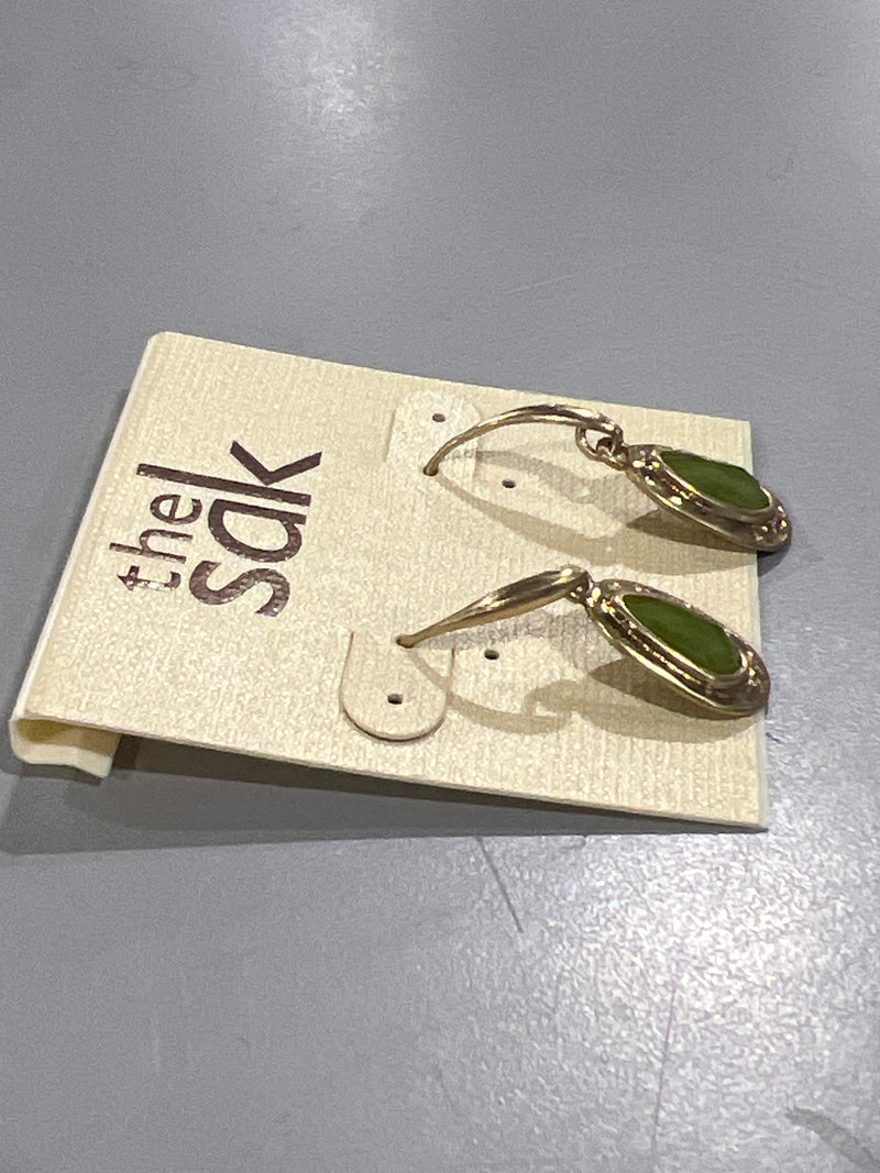 THE SAK OLIVINE EARRINGS - GOLD/GREEN - Brand New