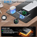 ABC.MAT WIRELESS CHARGING MOUSE PAD FOLDABLE PHONE HOLDER 20W PD ADAPTER - BLACK - Like New
