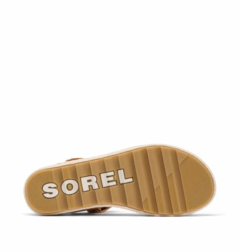SOREL WOMEN'S CAMERON FLATFORM SANDALS SIZE WOMEN 8 CANTON GOLD/GUM 16-8 - Like New
