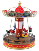 TOP TREASURES MUSICAL CHRISTMAS CAROUSEL - ANIMATED PRE-LIT CARNIVAL - VILLAGE - Like New