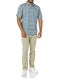 AEM20109SS22 AMAZON ESSENTIALS MEN'S SLIM-FIT SHORT-SLEEVE POPLIN BLUE FLORAL L - Brand New