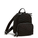 Vera Bradley Women's Cotton Mini Backpack Purse Black, One Size - Like New