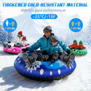 PIOSLEAI 39" SNOW TUBE SLED, 3PACK SLEDS FOR KIDS ADULT, THICKENED - BLUE/GREEN - Like New
