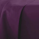LUXURY HOME SHEET SET QUEEN MICROFIBER 1800-THREAD 4PC - SOLID PURPLE/ EGGPLANT - Brand New