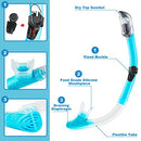 ZEEPORTE SNORKEL SET TRAVEL SIZE SNORKELING ADULTS PANORAMIC VIEW,  S/M - BLUE - Like New