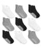 INFINNO BABY NON SLIP ANKLE SOCKS 9 PAIRS - ASSORTED (BLACK/WHITE/GRAY) - Like New