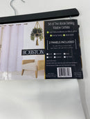 SALLY TEXTILES HOUSTON SOLID BLACKOUT WINDOW PANEL - WHITE - Like New