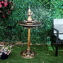 ALPINE CORPORATION 40" TIERED PEDESTAL FISH FOUNTAIN CASCADING TEC104GD - GOLD - Brand New
