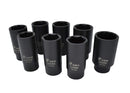Astro Pneumatic Tool 78866 6 Point Axle Nut Socket Set 8 Pieces - Black - Like New