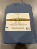 KATHY IRELAND 100% RAYON FROM BAMBOO COOLING QUEEN SHEET SET 6 PIECE SET - BLUE - Like New