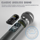 PHENYX PRO Wireless Microphone Metal Mic Set Case Cordless PTU-52-2H - Black - Like New