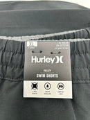 HURLEY SOLID VOLLEY SWIM SHORT - SIZE: MEN XL - BLACK - Brand New