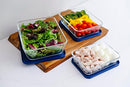 DURA LIVING|6-PIECE GLASS FOOD STORAGE CONTAINERS, RECTANGULAR, DLG18028NEW - Brand New
