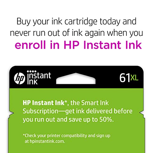 HP 61XL Black High-yield Ink Works with DeskJet 1000, 1010, 1050, 1510 - Black - Brand New