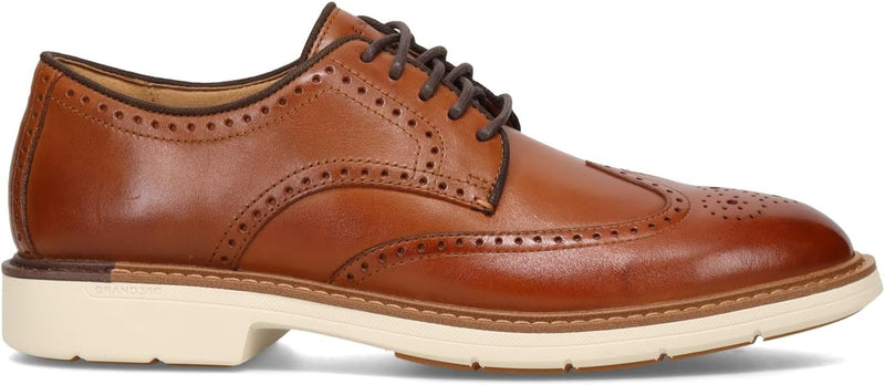 COLE HAAN MEN'S GO-TO WING OXFORDS - SIZE: MEN 10 - BRITISH TAN - Like New