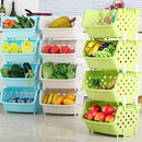 4Pack Market Baskets YIFAN Storage Basket Stacking Baskets - Khaki - Brand New