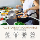 KOCH SYSTEME CS 11"/12" Nonstick Frying Pan, Glass Lid, 4PC, B08DR54VPN - Black - Like New
