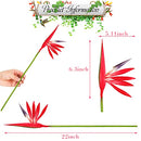 Giegxin 10 Pieces Bird of Paradise Artificial Plant 22" Flowers - Red - Like New