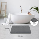 ZIKIBL Stone Bath Mat Diatomaceous Earth Shower Mat Stone 24 * 16'' - Light Gray - Brand New