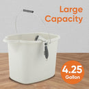 Mop Bucket for Cleaning 4.25 Gallon Bucket Grey Durable Plastic Pail -Superio - Brand New