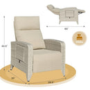 ZYZ Outdoor Recliner Chair, Reclining Patio Chairs with Adjustable Back Grey - Like New