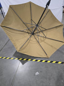 CALIFORNIA UMBRELLA 9 FT. DARK ASH ALUMINUM MARKET PATIO UMBRELLA - CANVAS BRASS - Like New